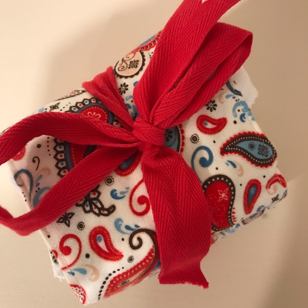 4 Pack Custom Embroidered Burp Cloths